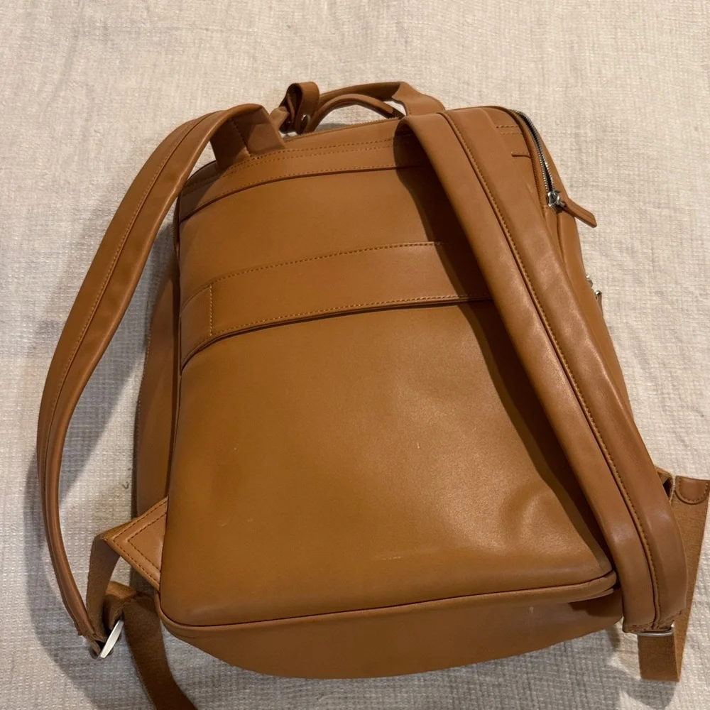 Monos Metro Brown Leather Backpack - Picture 3 of 9